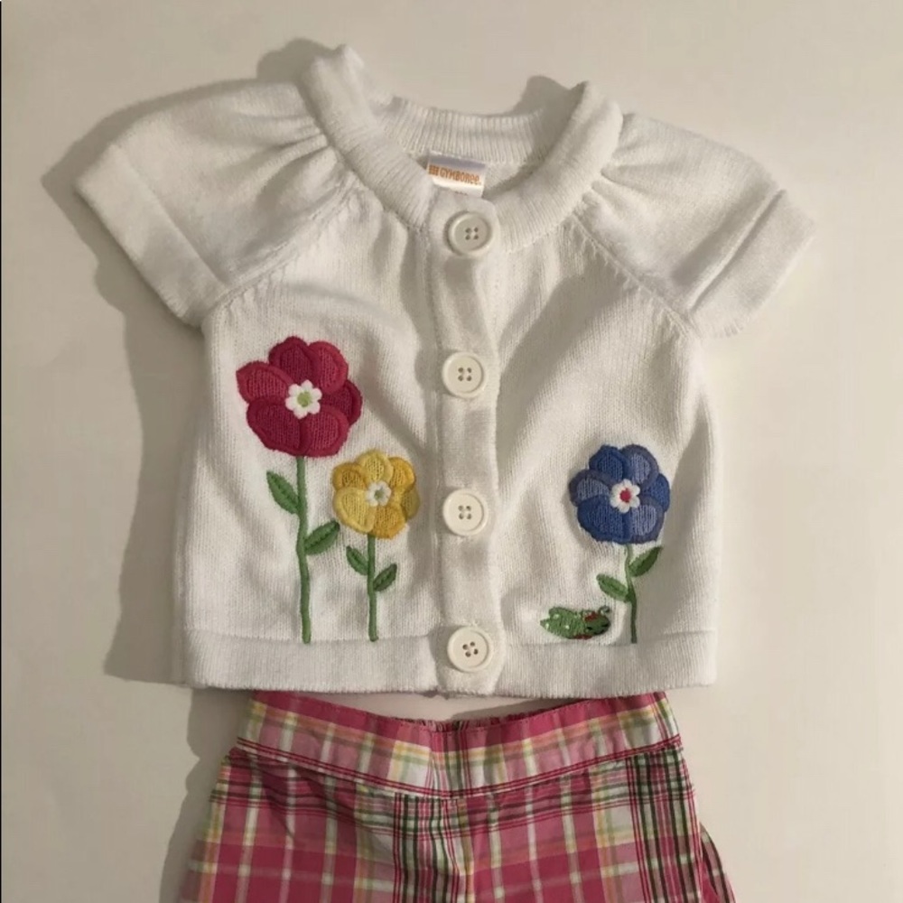 JANIE AND JACK Capris+GYMBOREE 3-6 Mo Cardigan Set